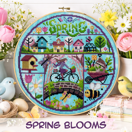 Spring Blooms by Autumn Lane Stitchery