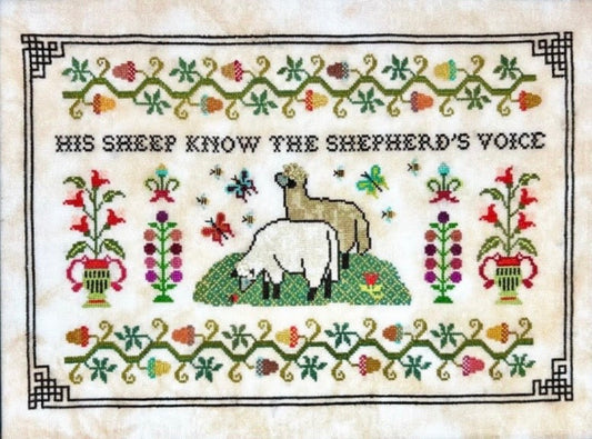 His Sheep Know by Monticello Stitches