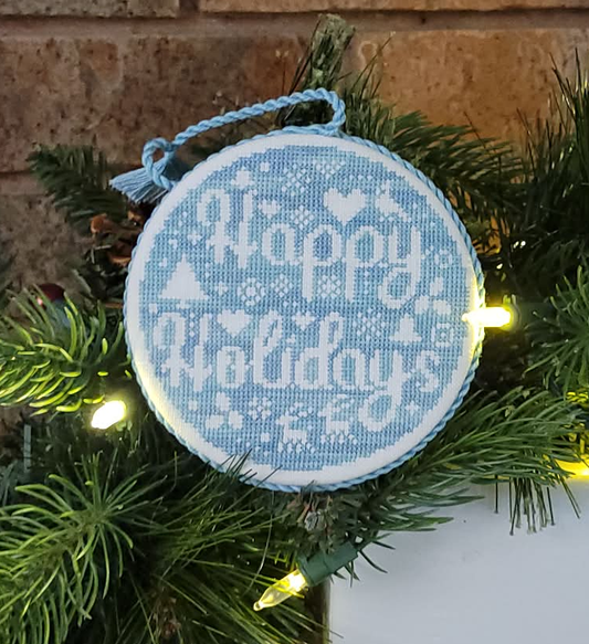 Happy Holidays Bauble by Wildflower Stitching