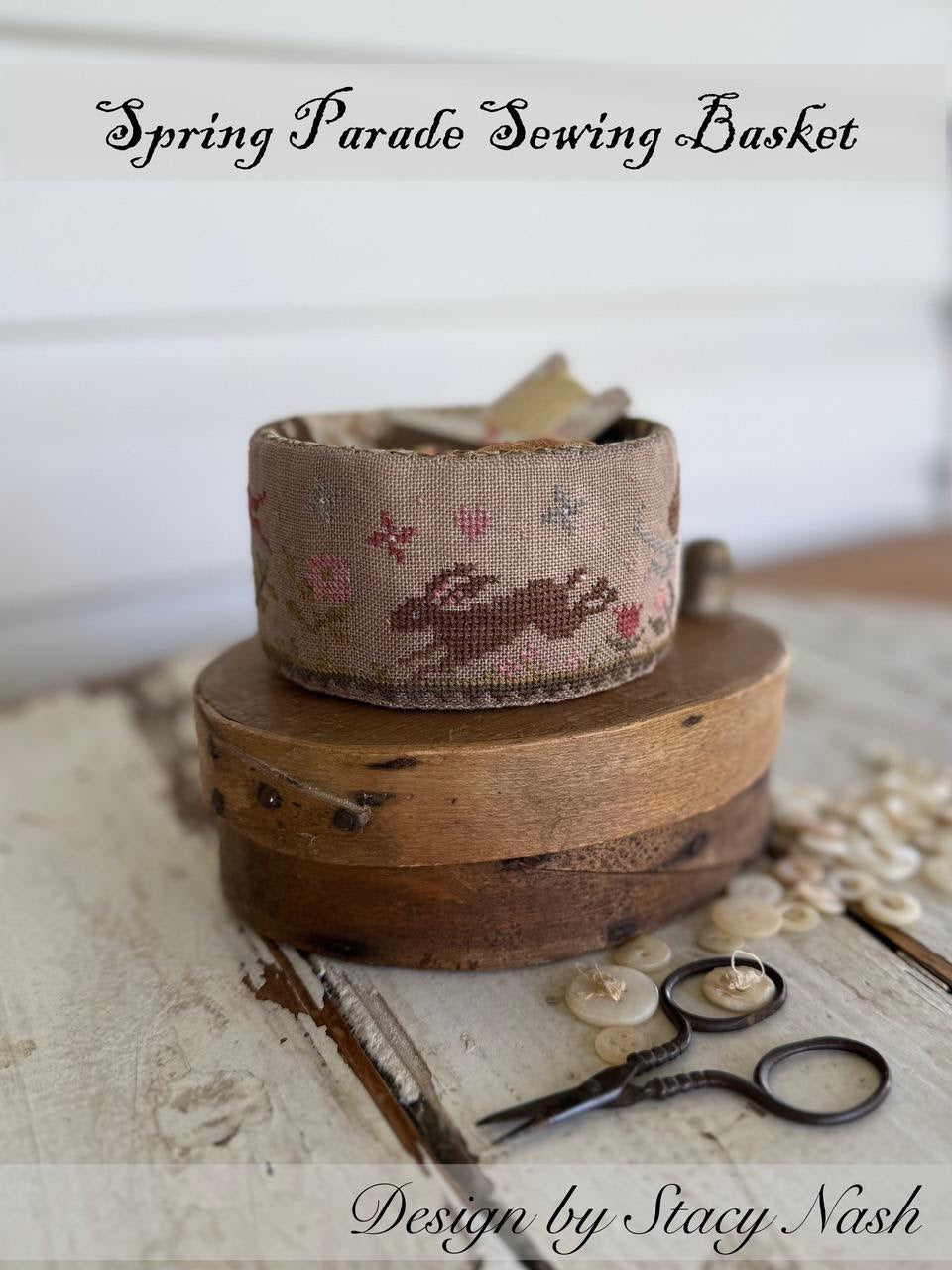Spring Parade Sewing Basket by Stacy Nash