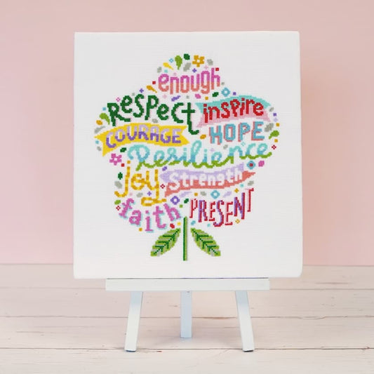 Positivity Blooms by Caterpillar Cross Stitch