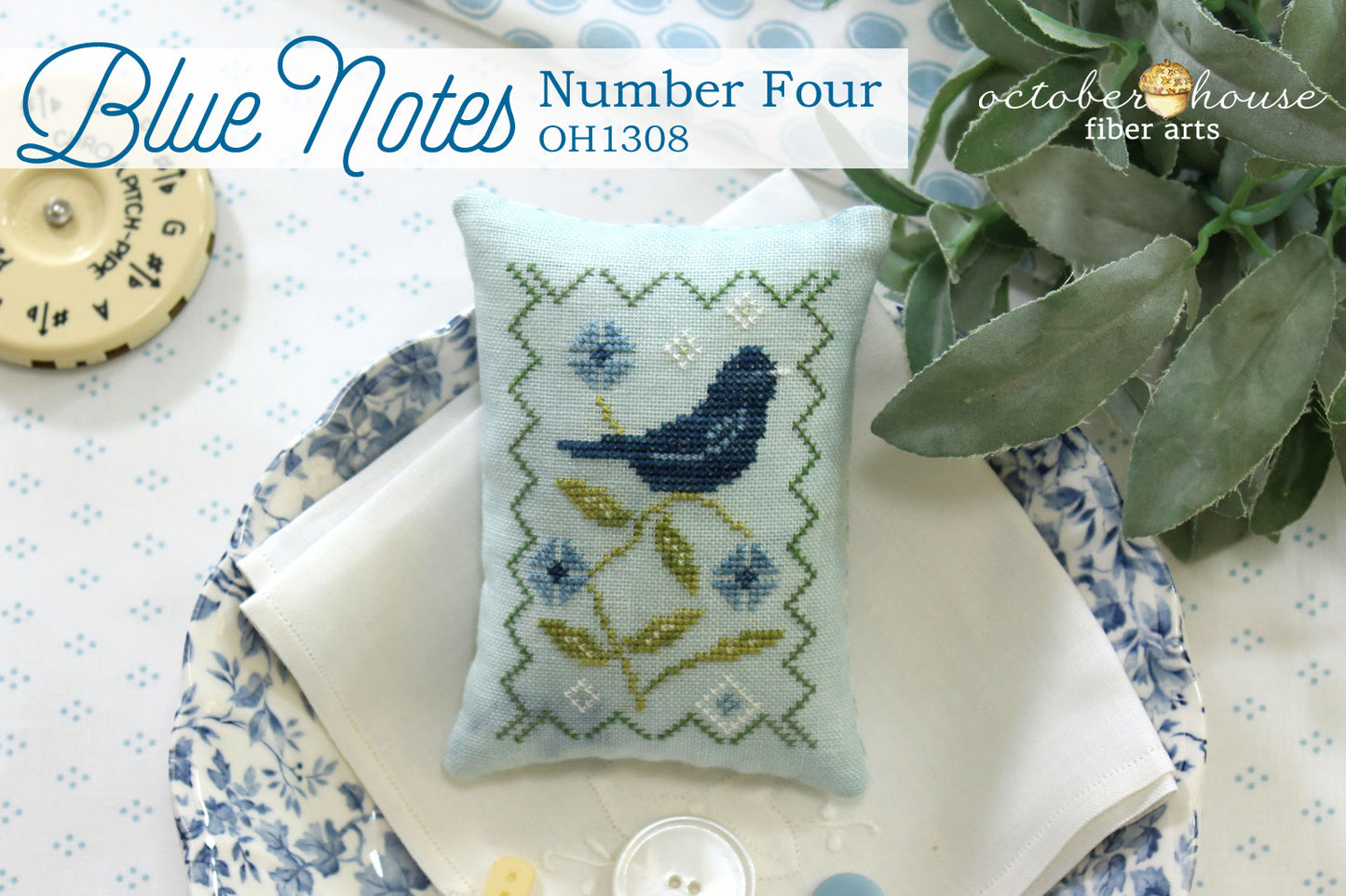 Blue Notes (Number 4) by October House Fiber Arts