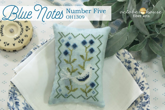 Blue Notes (Number 5) by October House Fiber Arts