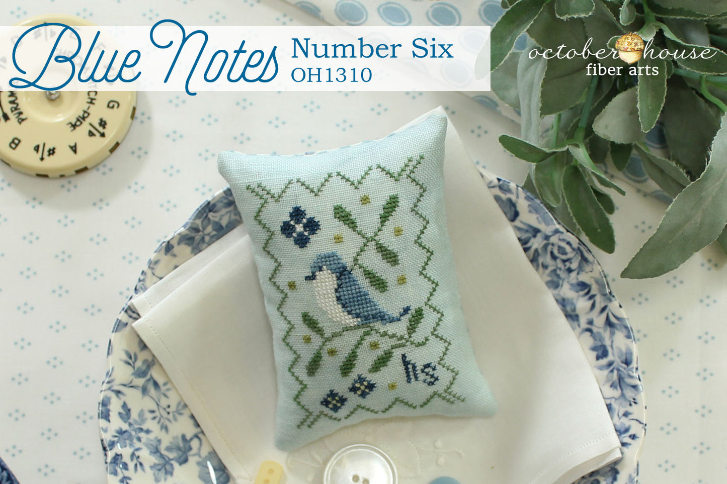 Blue Notes (Number 6) by October House Fiber Arts