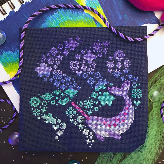 *Preorder* Candypop Narwhal by BAD Stitch Neeedlework