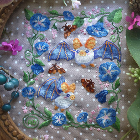 *Preorder* Ghost Bat Sampler by BAD Stitch Neeedlework