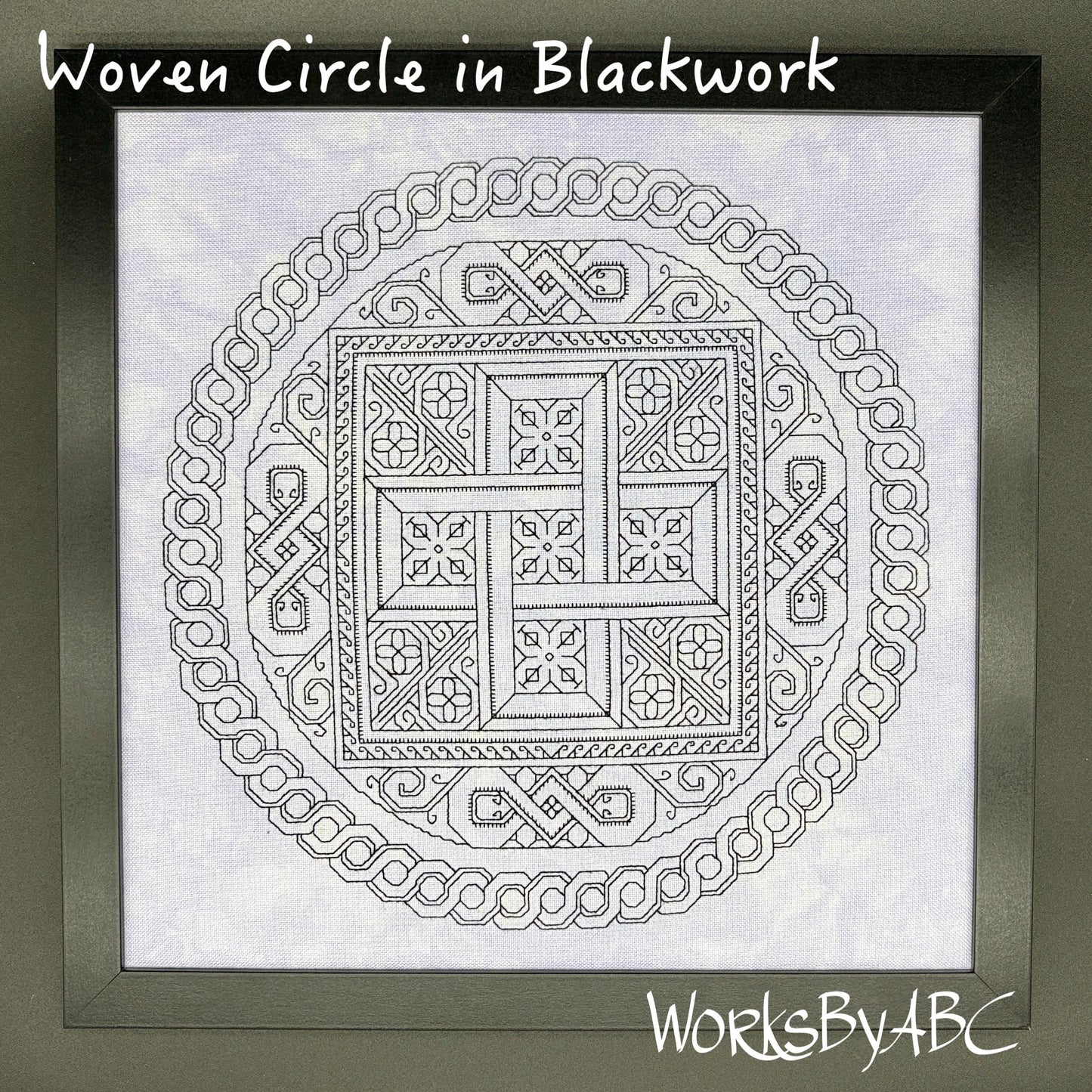 *Preorder* Woven Circle in Blackwork by WorksByABC