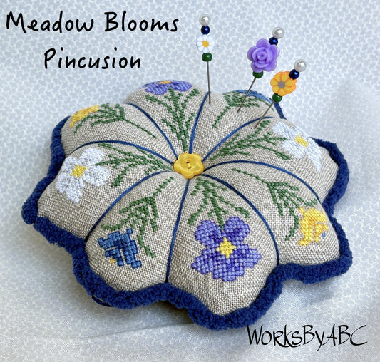 Meadow Blooms Pincushion by WorksByABC