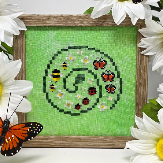 Bugs and a Bee on a Vine by Yahnina Designs