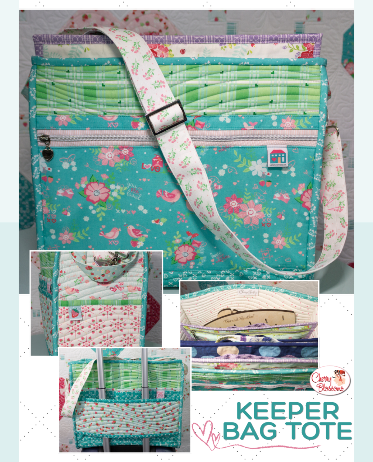 *Preorder* Keeper Bag Tote Sewing Pattern by Cherry Blossoms