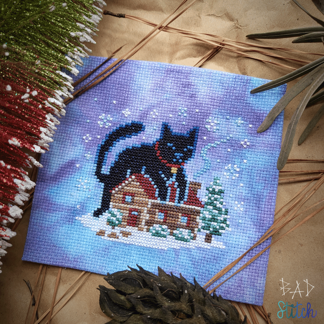 ✩November 25' Preorder✩ Yule Cat by BAD Stitch Needlework