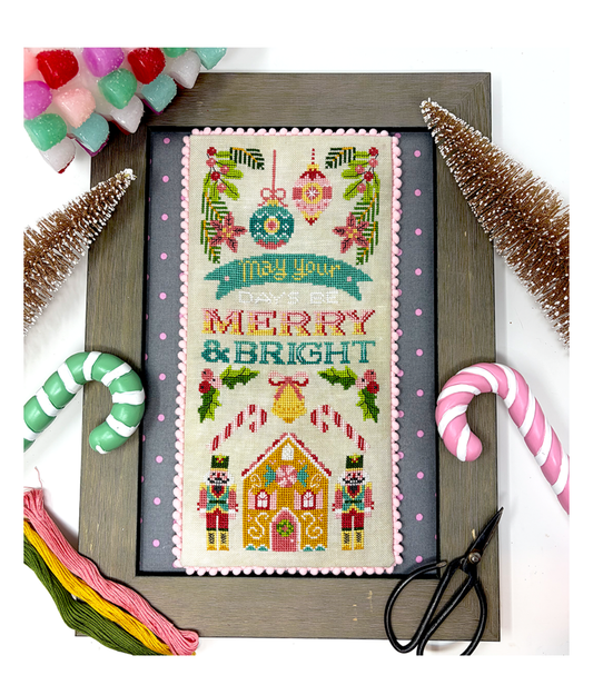 ✓ Bright Bell Pull by Tiny Modernist-Cross Stitch-Tiny Modernist-Millennial Fabrics