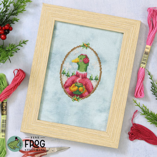 ✓ Hot Cocoa Duck by Fine Frog Stitching-Cross Stitch-Fine Frog Stitching-Millennial Fabrics