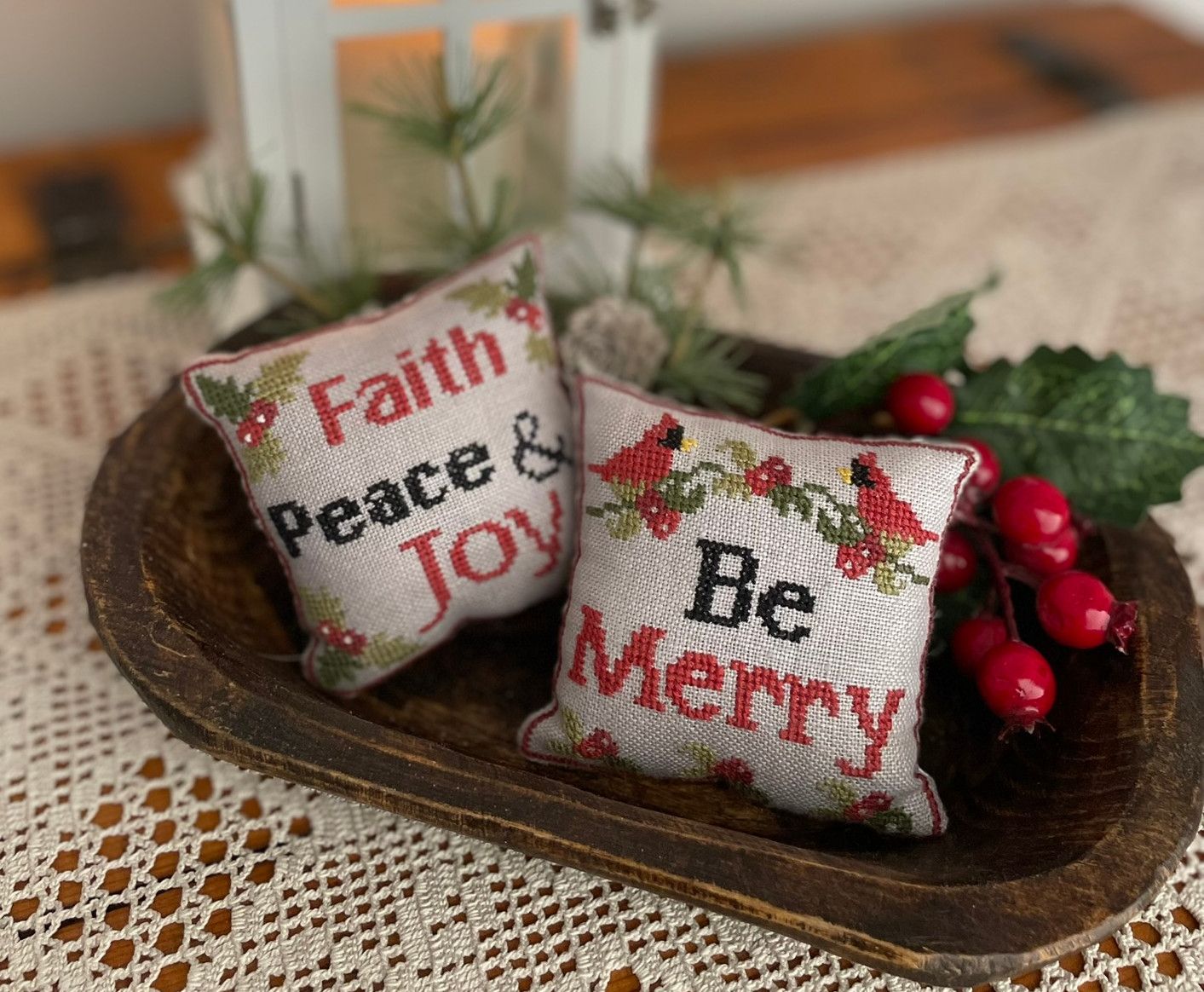*Preorder* Merry and Faith Pillows by Mani Di Donn